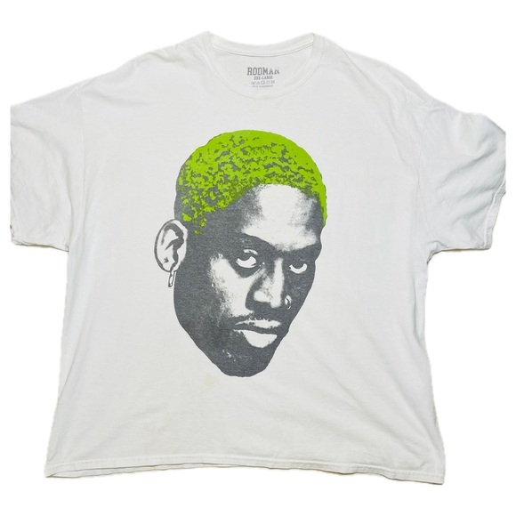 Rodman White T-Shirt with Graphic Print XXXL - Picture 6 of 7